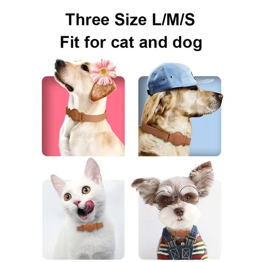 Leather Adjustable Collar for Apple Airtag