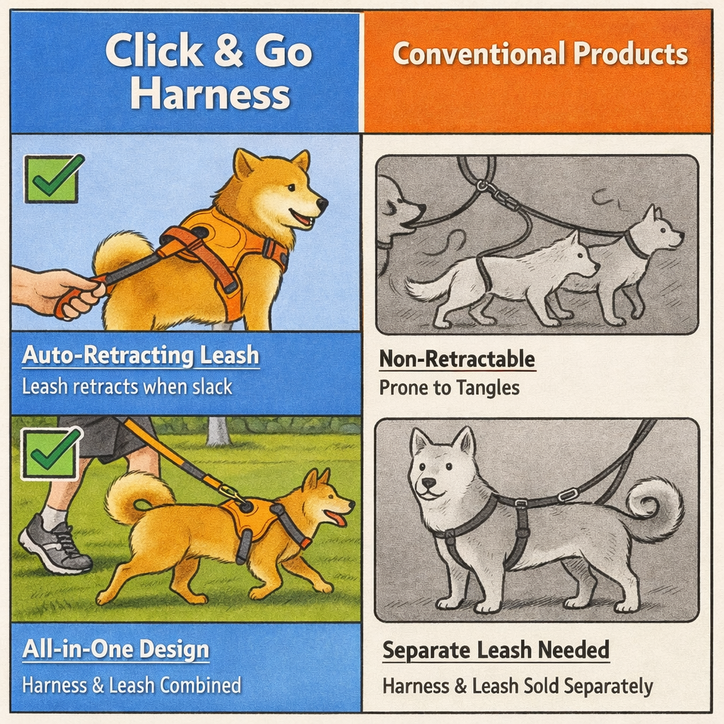 Click & Go Harness vs Convential Harnesses